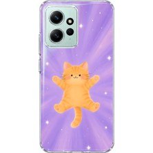 Mobilpad Redmi Note 12 4g Uyumlu Sevimli Kedi Desenli Şeffaf Telefon Kılıfı