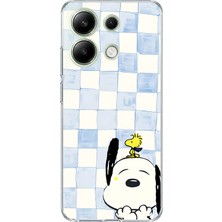 Mobilpad Redmi Note 13 4g Uyumlu Snoopy Desenli Şeffaf Telefon Kılıfı
