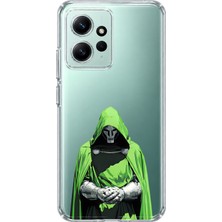 Mobilpad Redmi Note 12 4g Uyumlu Çizgi Karakter Desenli Şeffaf Telefon Kılıfı