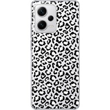 Mobilpad Redmi Note 12 Pro 5g Uyumlu Leopar Desenli Şeffaf Telefon Kılıfı