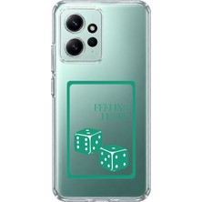 Mobilpad Redmi Note 12 4g Uyumlu Feeling Lucky Desenli Şeffaf Telefon Kılıfı