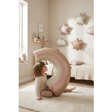 Partixa Pembe Gökkuşağı Retro Folyo Balon Doğum Günü Baby Shower Rainbow Temalı Konsept Parti Süsleme Vintage Dekorasyon Balonu