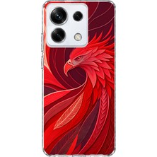 Mobilpad Redmi Note 13 Pro 4g Uyumlu Anka Kuşu Desenli Şeffaf Telefon Kılıfı