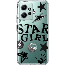 Mobilpad Redmi Note 12 4g Uyumlu Star Girl Desenli Şeffaf Telefon Kılıfı