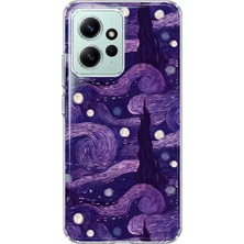 Mobilpad Redmi Note 12 4g Uyumlu Van Gogh Desenli Şeffaf Telefon Kılıfı