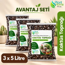 Plant Home Power Mix 15 Litre Kaktüs Toprağı - Kaktüs ve Skulent Için Böcek Sinek Yapmayan Özel Karışım