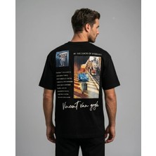 Can Moda Canmoda Unisex Vincent Van Gogh "at The Door Of Eternity" Özel Sırt Baskılı Oversize Tişört
