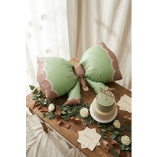 Partixa Retro Yeşil Fiyonk Folyo Balon Baby Shower Doğum Günü Parti Süsü