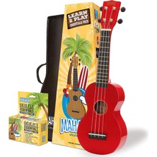 Ukulele Gökkuşağı Serisi, 4-String Ukulele, Sağ, Kırmızı, Soprano (MR1RDK)