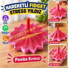 SATECHNOLOGY Hareketli Fidget Stress Yıldız Dönen Stres Oyuncağı, Dikkat ve Odaklanma Oyuncağı