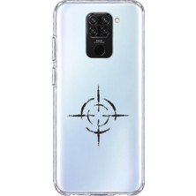 Mobilpad Redmi Note 9 Uyumlu Crossair Desenli Şeffaf Telefon Kılıfı