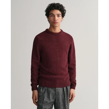 Gant Erkek Bordo Regular Fit Bisiklet Yaka Yünlü Kazak