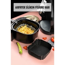 Bütün Airfryer'lere Uyumlu Siyah Silikon Pişirme Kabı