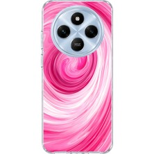 Mobilpad Redmi 14C Uyumlu Spiral Desenli Şeffaf Telefon Kılıfı