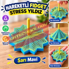 SATECHNOLOGY Hareketli Fidget Stress Yıldız Dönen Stres Oyuncağı, Dikkat ve Odaklanma Oyuncağı