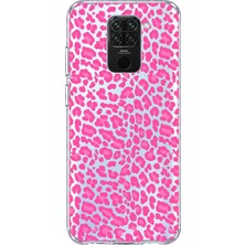 Mobilpad Redmi Note 9 Uyumlu Leopar Desenli Şeffaf Telefon Kılıfı