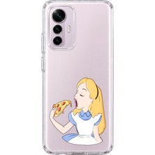 Mobilpad Xiaomi Mi 12 Lite Uyumlu Prenses Desenli Şeffaf Telefon Kılıfı