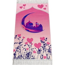 Dijital Baskılı Çocuk Seccadesi (Pembe Camili)