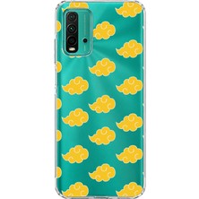 Mobilpad Redmi 9t Uyumlu Bulut Desenli Şeffaf Telefon Kılıfı