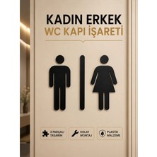Jenerik 3D Baskı Erkek Kadın Tuvalet Kapı Işareti – Wc Kapı Tabelası