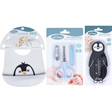 Bebek Bakım Seti(Tırnak Makası Seti+Silikon Önlük+Banyo Derecesi) Grimavisiyah SV507-01-25
