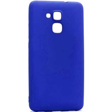 Huawei Honor Gt3 ile Uyumlu Kılıfı Silikon Pastel Renkli Mat Esnek Ince Kapak Prem Saks Mavi