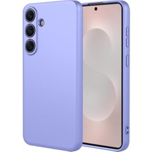 Iletişim Galaxy S26 ile Uyumlu ile Uyumlu Kapak Kamera Korumalı Içi Kadife Lansman Silikon Kılıf - Lila