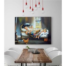 Mutluluğun Resmi Aile Dekoratif Kanvas Tablo 50 x 70
