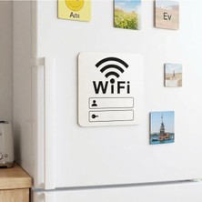 Riyaz Silinebilir Wifi Şifre Kare Buzdolabı Magneti | 6x6 cm | Kalem Dahil Değildir