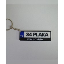 Jenerik Kişiye Özel Plaka Anahtarlık - Tek Yönlü Araba Anahtarlığı - Isimli Anahtarlık