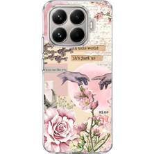 Mobilpad Xiaomi 15T Pro Uyumlu Kolaj Desenli Şeffaf Telefon Kılıfı