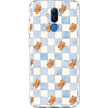 Mobilpad Huawei Mate 20 Lite Uyumlu Ayıcıklar Desenli Şeffaf Telefon Kılıfı