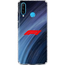 Mobilpad Huawei P30 Lite Uyumlu Formula Desenli Şeffaf Telefon Kılıfı