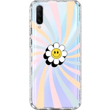 Mobilpad Huawei P Smart Pro Uyumlu Papatya Desenli Şeffaf Telefon Kılıfı