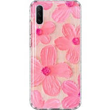 Mobilpad Huawei P Smart Pro Uyumlu Pastel Çiçek Desenli Şeffaf Telefon Kılıfı
