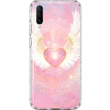 Mobilpad Huawei P Smart Pro Uyumlu Melek Kalp Desenli Şeffaf Telefon Kılıfı