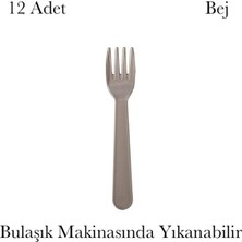 Mons 12 Adet Çatal Seti Qlux Bpa Içermez Çatal Okul Kamp Piknik Sürekli Kullanım Çatal L-00916
