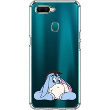 Mobilpad Oppo A5S/AX7/A12 Uyumlu Eeyore Desenli Şeffaf Telefon Kılıfı