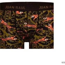Juan Raul Erkek Kaplan Desenli %95 Pamuklu Esnek Boxer