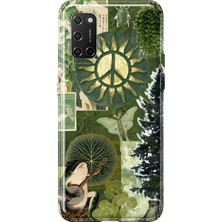 Mobilpad Oppo A52/72/92 Uyumlu Kolaj Desenli Şeffaf Telefon Kılıfı