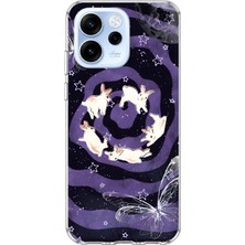 Mobilpad Oppo Reno 15/15F Uyumlu Tavşanlar Desenli Şeffaf Telefon Kılıfı