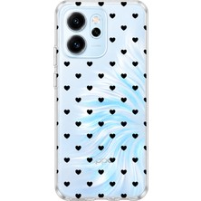 Mobilpad Oppo Reno 14F Uyumlu Minik Kalpler Desenli Şeffaf Telefon Kılıfı