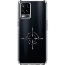 Mobilpad Oppo A54 Uyumlu Crossair Desenli Şeffaf Telefon Kılıfı