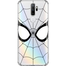 Mobilpad Oppo A5 2020/OPPO A9 2020 Uyumlu Örümcek Desenli Şeffaf Telefon Kılıfı