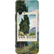 Mobilpad Oppo A74 Uyumlu Van Gogh Desenli Şeffaf Telefon Kılıfı