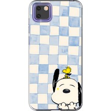 Mobilpad Huawei Y5P Uyumlu Snoopy Desenli Şeffaf Telefon Kılıfı