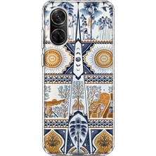 Mobilpad Huawei Nova 9 Se Uyumlu Egzotik Desenli Şeffaf Telefon Kılıfı