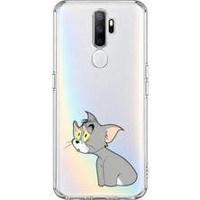 Mobilpad Oppo A5 2020/OPPO A9 2020 Uyumlu Kedi Desenli Şeffaf Telefon Kılıfı