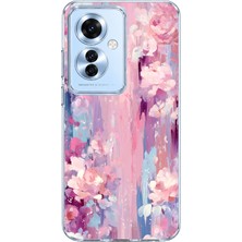 Mobilpad Oppo Reno 11F 5g Uyumlu Pastel Çiçek Desenli Şeffaf Telefon Kılıfı