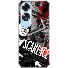 Mobilpad Oppo A60 Uyumlu Scarface Desenli Şeffaf Telefon Kılıfı